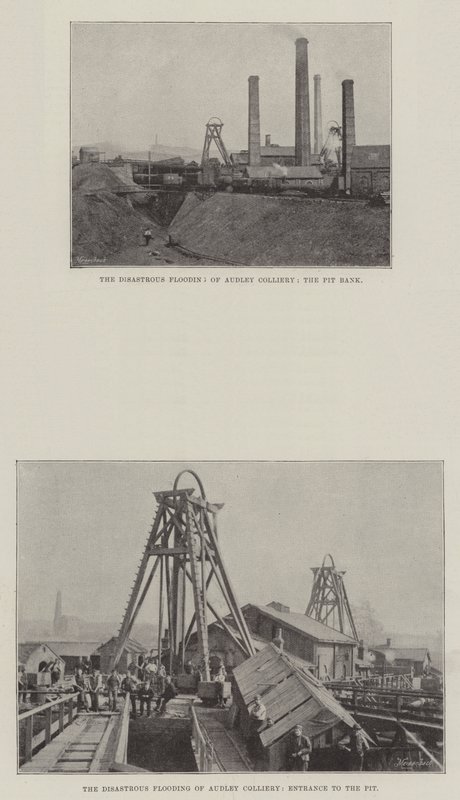 Den katastrofale oversvømmelsen av Audley Colliery av English Photographer