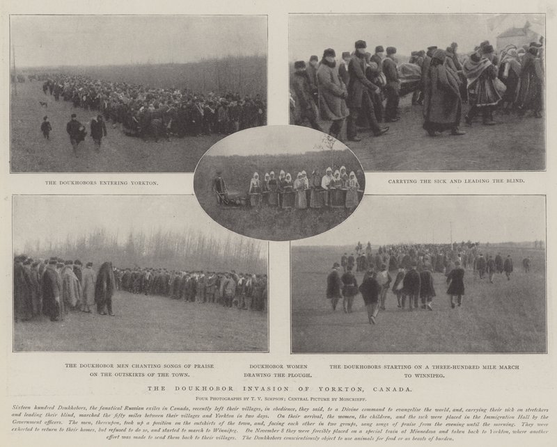 Doukhobor-invasjonen av Yorkton, Canada av English Photographer