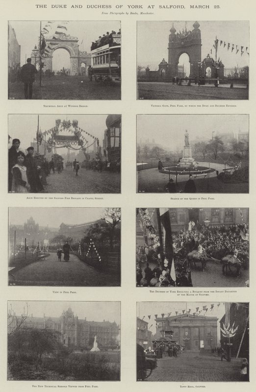 Hertugen og hertuginnen av York i Salford, 25. mars av English Photographer