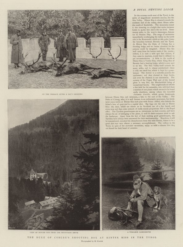 The Duke of Coburgs Shooting Box på Hinter Riss i Tyrol av English Photographer