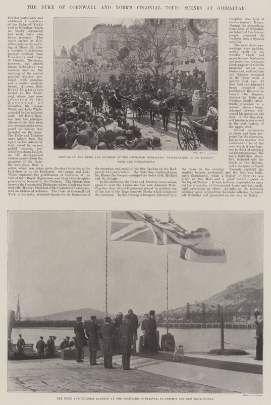 The Duke of Cornwall og Yorks Colonial Tour, Scener på Gibraltar av English Photographer