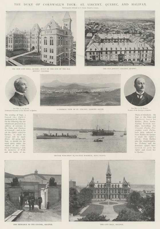 The Duke of Cornwalls Tour, St Vincent, Quebec og Halifax av English Photographer