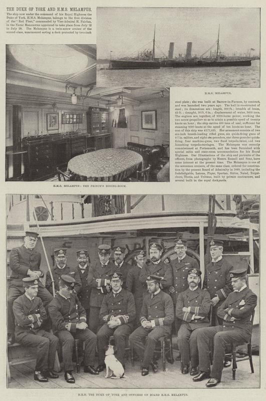 Hertugen av York og HMS Melampus av English Photographer