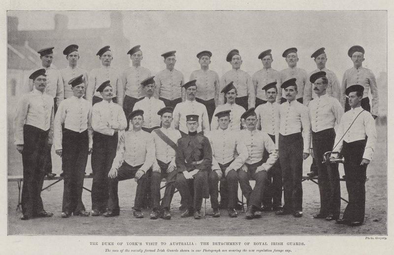 Hertugen av Yorks besøk i Australia, avdelingen av Royal Irish Guards av English Photographer