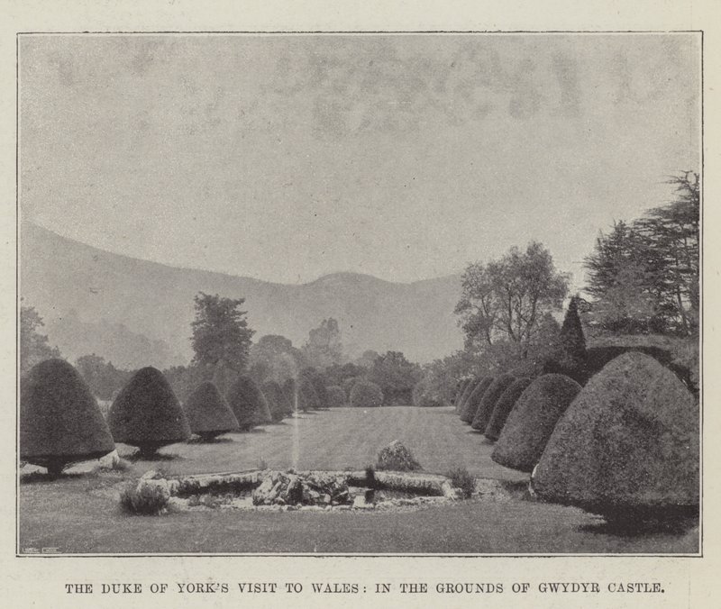 Hertugen av Yorks besøk i Wales, på eiendommen til Gwydyr Castle av English Photographer