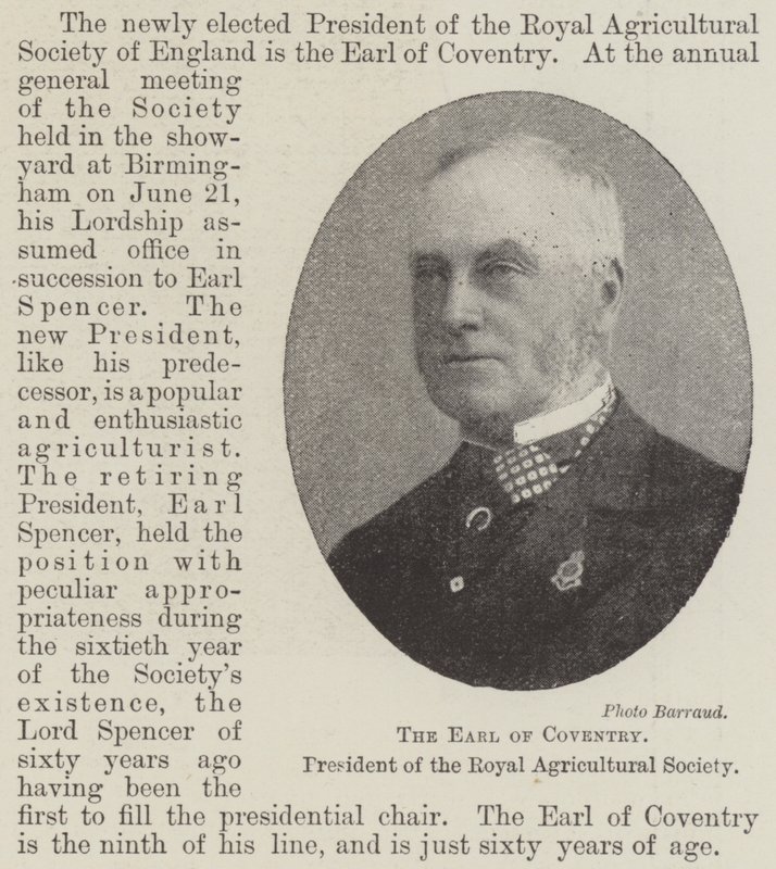 Jarlen av Coventry, president for Royal Agricultural Society av English Photographer