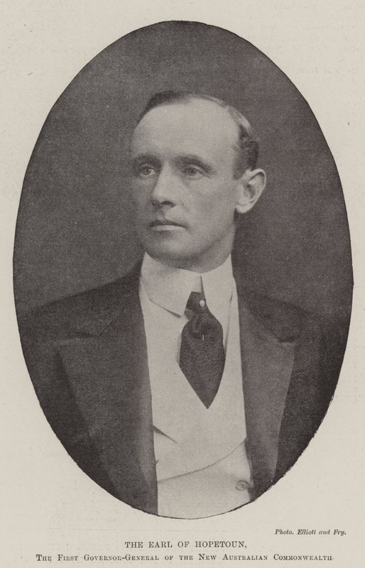 Jarlen av Hopetoun, den første generalguvernøren i New Australian Commonwealth av English Photographer