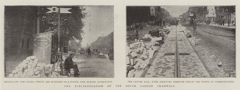 Elektrifiseringen av South London Tramways av English Photographer