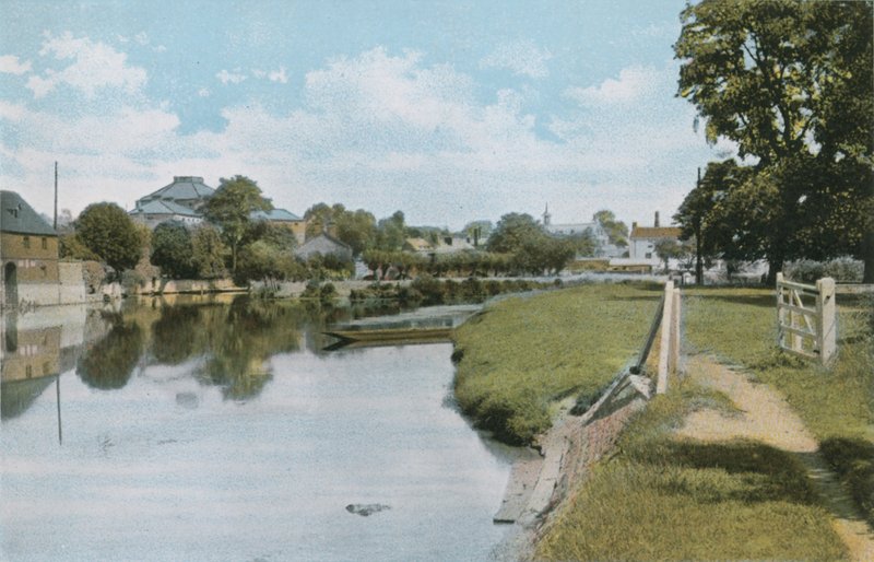 The Elms og Themsen ved Abingdon av English Photographer