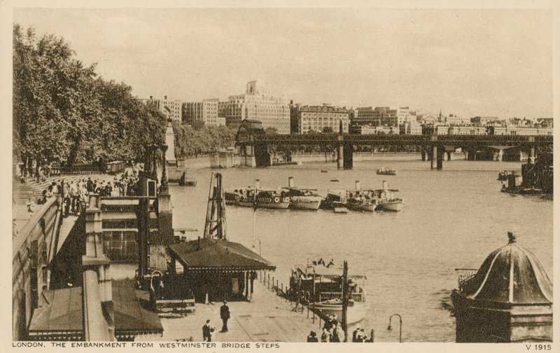 Embankment fra Westminster Bridge Steps, London av English Photographer
