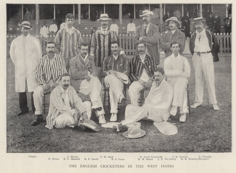 De engelske cricketspillerne i Vestindia, 1895. av English Photographer