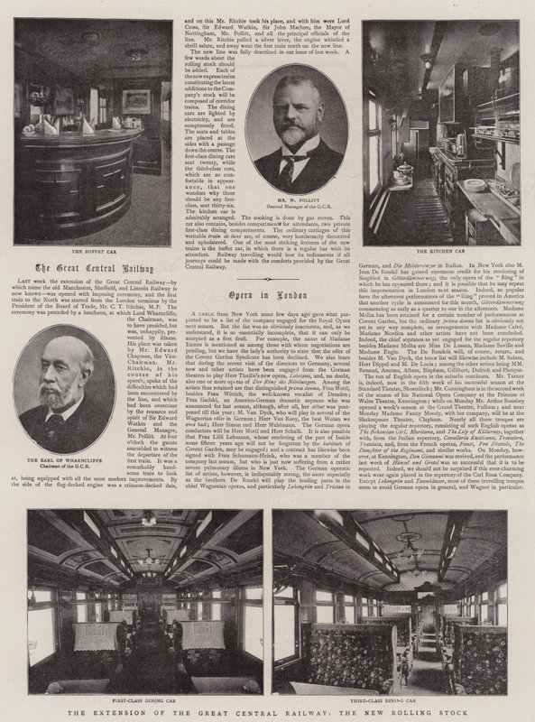 Utvidelsen av Great Central Railway, det nye rullende materiellet av English Photographer