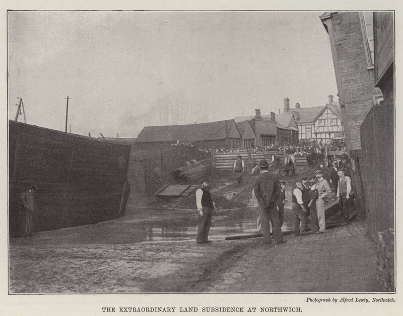 Den ekstraordinære landsynkningen i Northwich av English Photographer