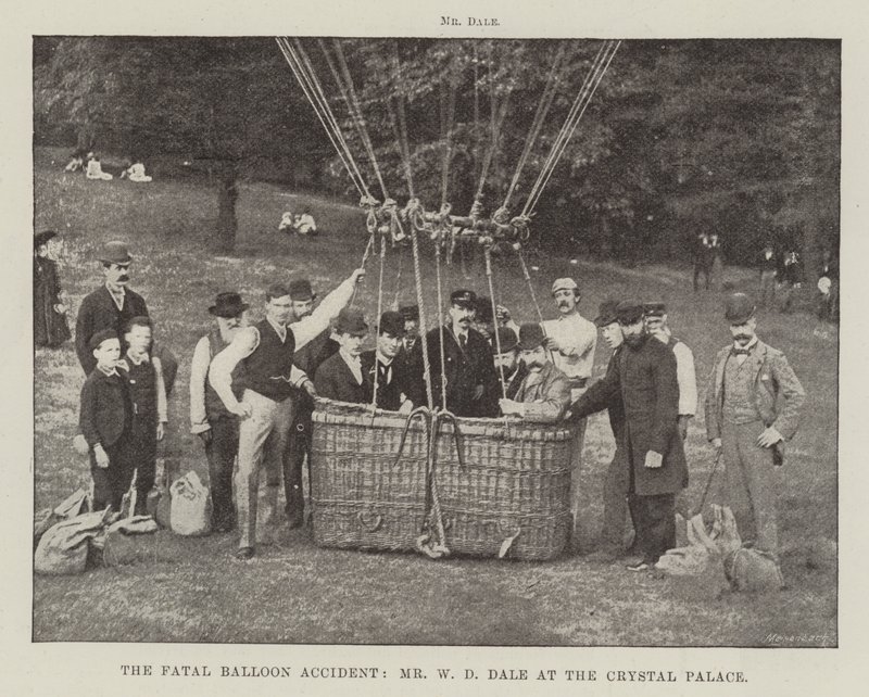 Den dødelige ballongulykken, Mr W D Dale på Crystal Palace av English Photographer