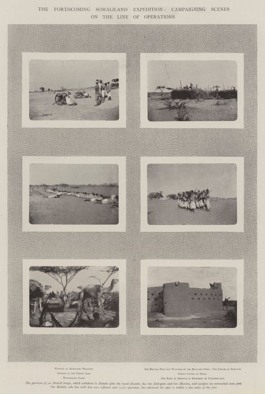 Den kommende Somaliland-ekspedisjonen, kampanjescener på operasjonslinjen av English Photographer