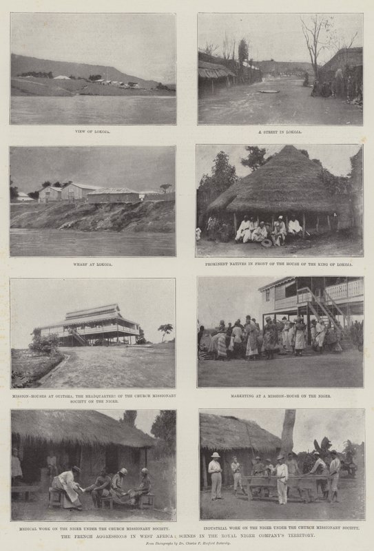 De franske aggresjonene i Vest-Afrika, scener i Royal Niger Company-territoriet av English Photographer