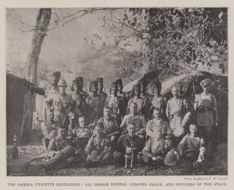 Gambia Punitive Expedition, Sir George Denton, oberst Brake og stabsoffiserer av English Photographer