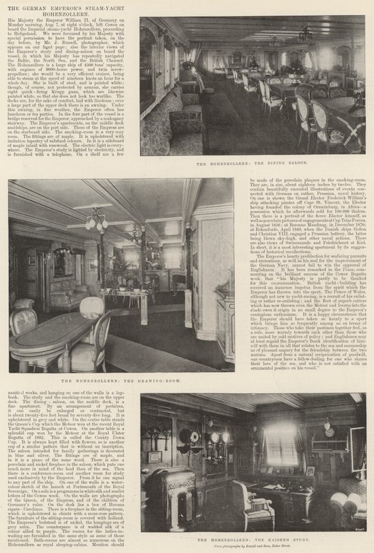 De tyske keiserne Steam-Yacht Hohenzollern av English Photographer