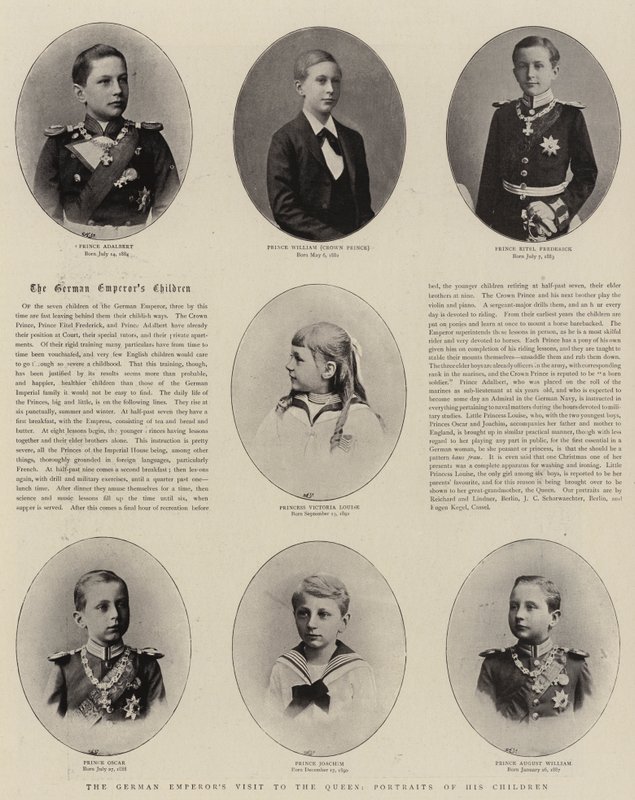 De tyske keiserene besøker dronningen, portretter av hans barn av English Photographer