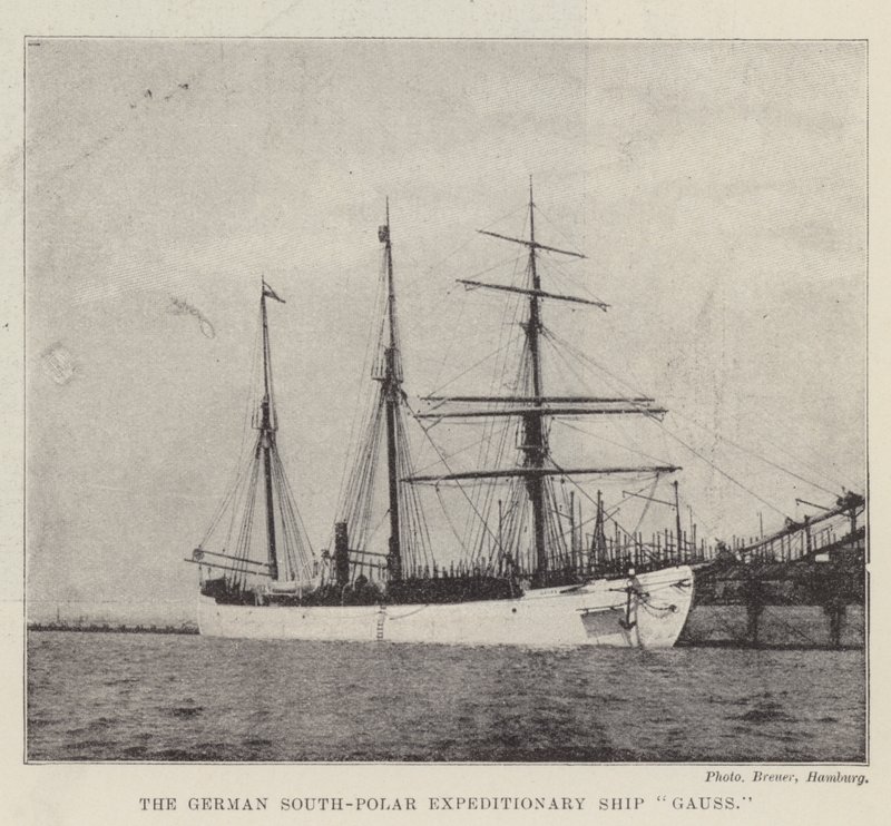 Det tyske South-Polar Expeditionary Ship Gauss av English Photographer