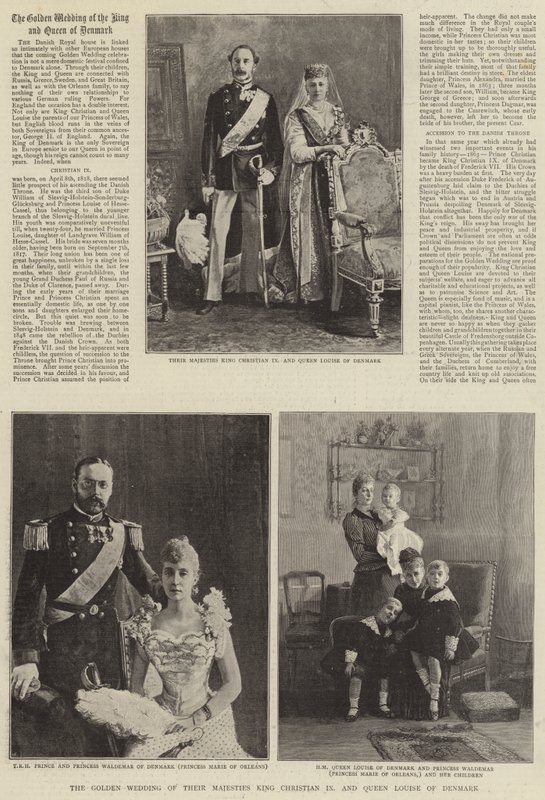 Gullbryllupet til Deres Majesteter Kong Christian IX og Dronning Louise av Danmark av English Photographer
