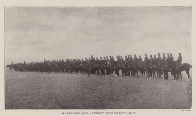The Hampshire Imperial Yeomanry, på vei til Sør-Afrika av English Photographer