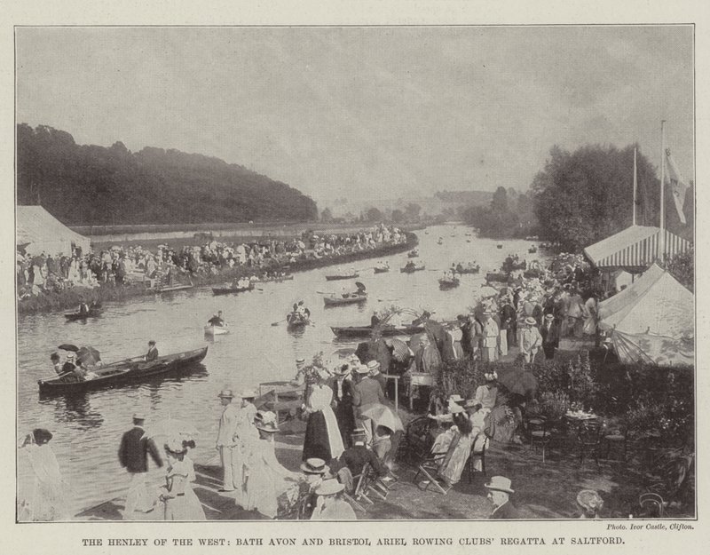 Henley of the West, Bath Avon og Bristol Ariel roklubbregatta på Saltford av English Photographer