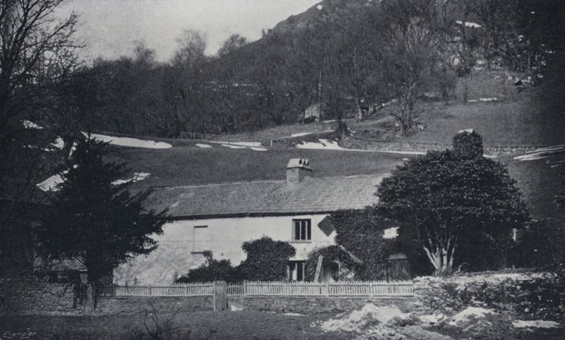 Hjemmet til Hartley Coleridge og De Quincey, Nab Cottage, Rydal (s/hvitt-bilde) av English Photographer