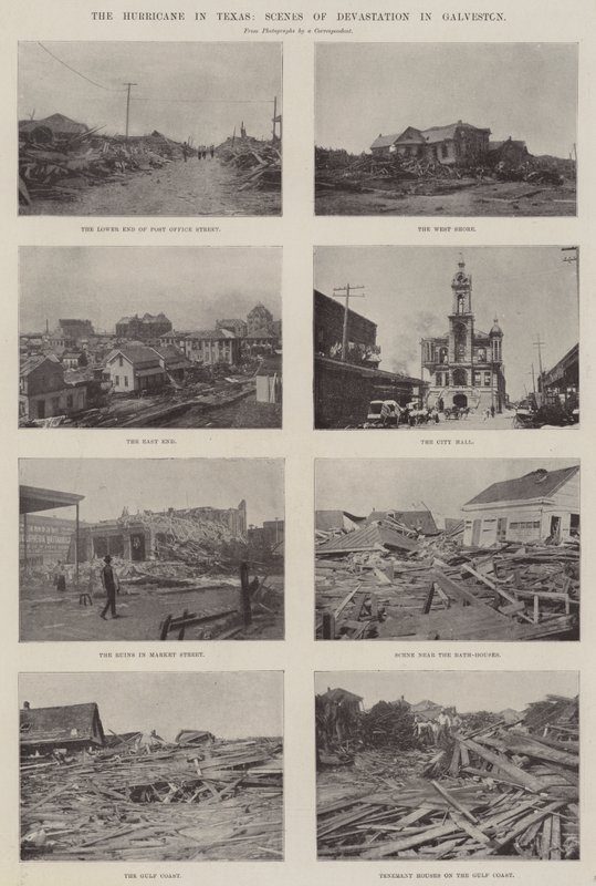 Orkanen i Texas, Scenes of Devastation i Galveston av English Photographer