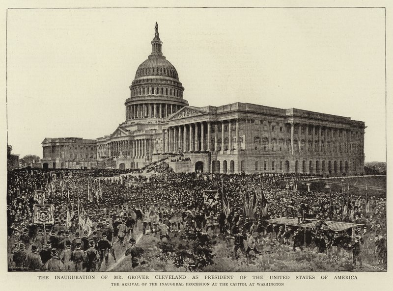 Innsettelsen av Grover Cleveland som president i USA av English Photographer