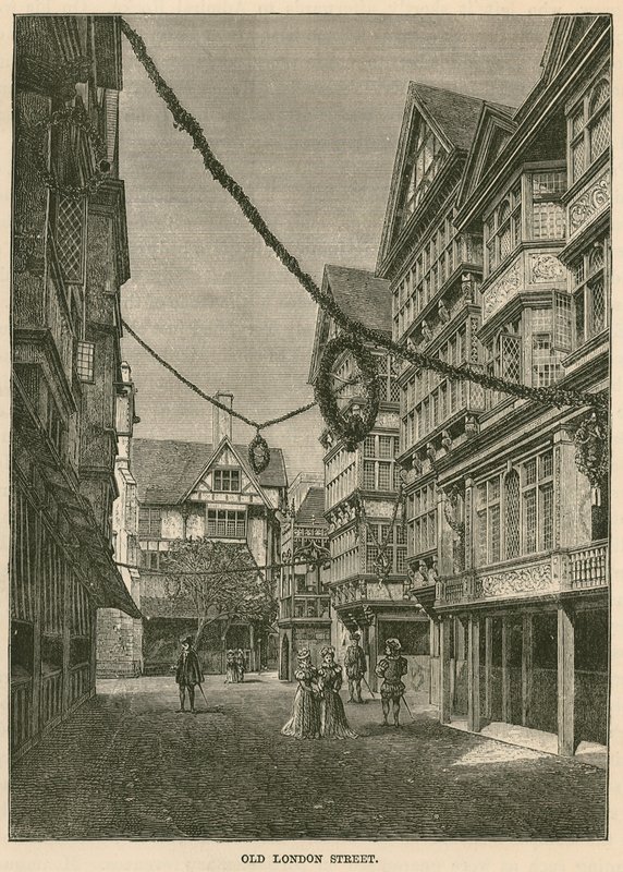 Den internasjonale helseutstillingen i South Kensington: All-Hallows Staining and Butchers Row av English Photographer