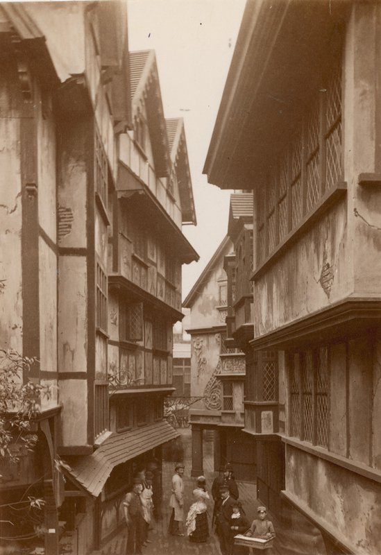 Den internasjonale helseutstillingen i South Kensington: Reproduction of London in the Olden Time av English Photographer