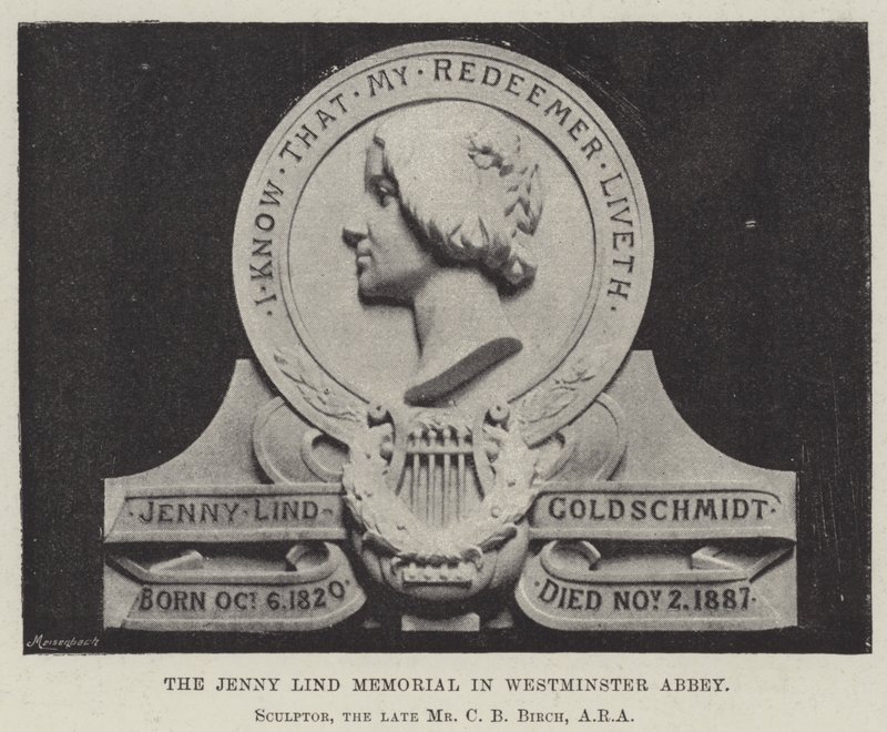 Jenny Lind-minnesmerket i Westminster Abbey av English Photographer
