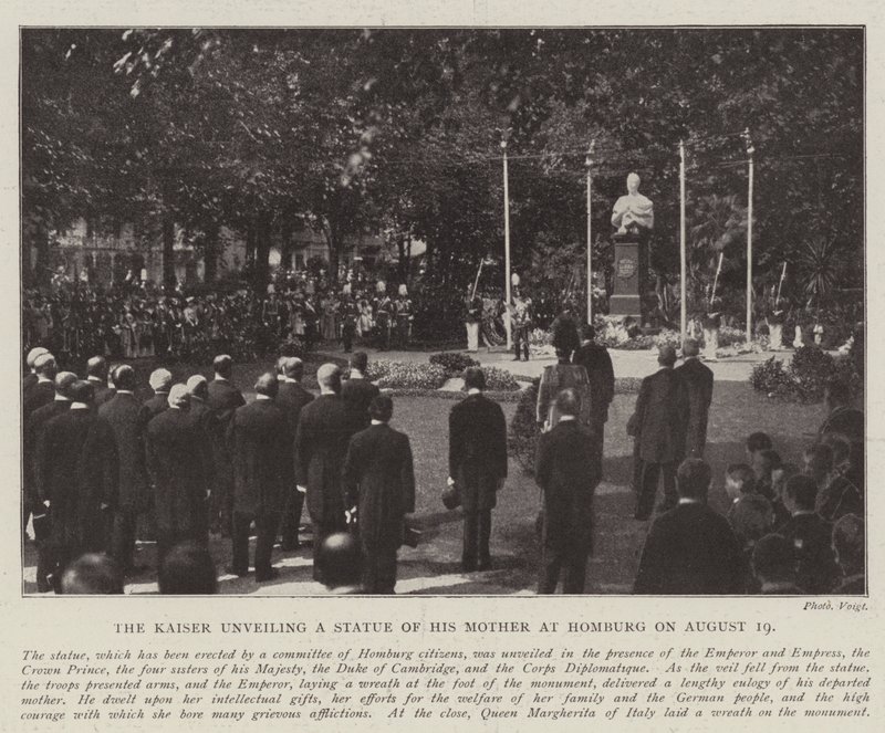 Kaiser avduker en statue av sin mor i Homburg 19. august av English Photographer