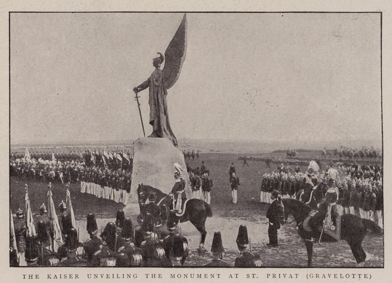 Kaiser avduker monumentet på St Privat, Gravelotte av English Photographer