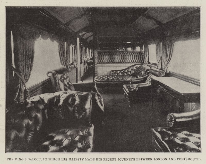 Kings Saloon, der Hans Majestet foretok sin nylige reise mellom London og Portsmouth av English Photographer