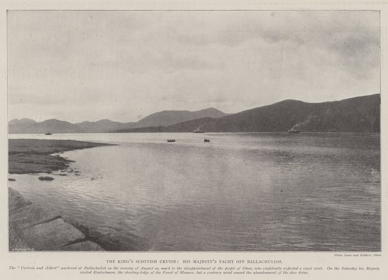Kings Scottish Cruise, His Majestys Yacht utenfor Ballachulish av English Photographer