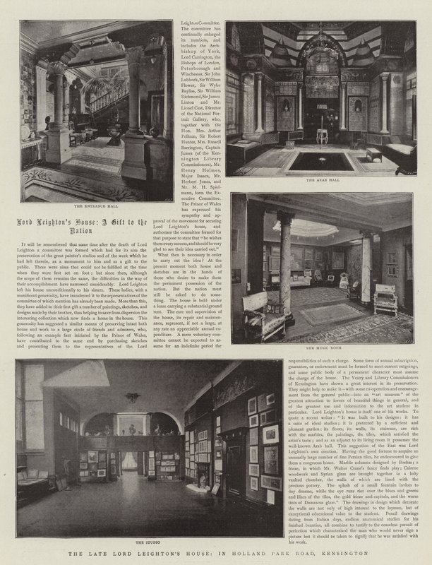 The Late Lord Leightons House, i Holland Park Road, Kensington av English Photographer