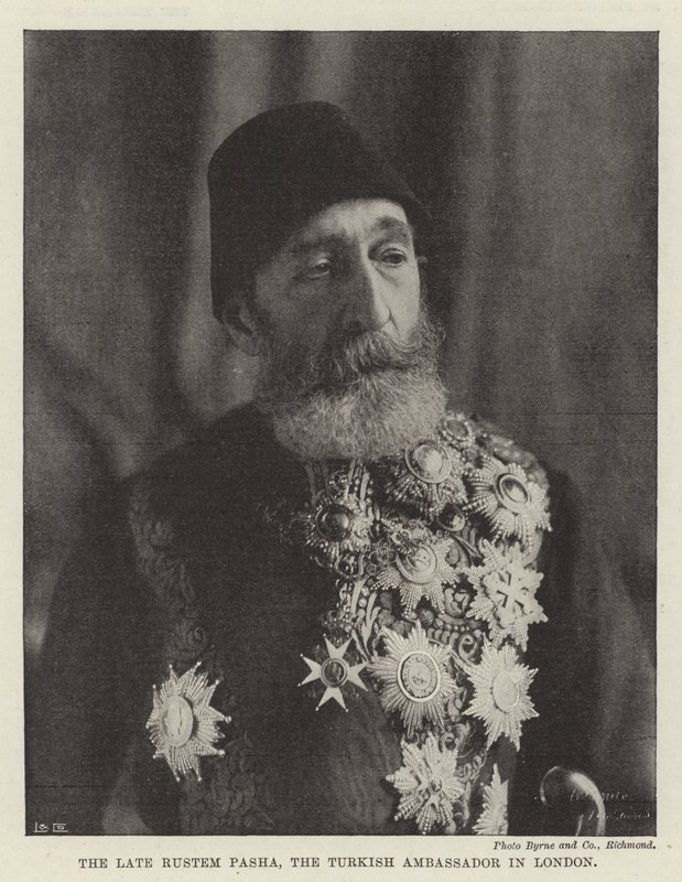 The Late Rustem Pasha, den tyrkiske ambassadøren i London av English Photographer