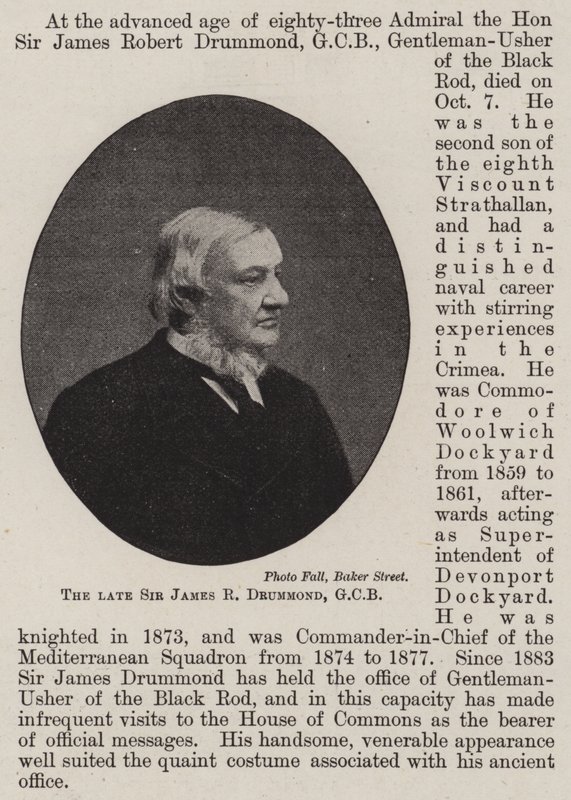 Avdøde Sir James R Drummond, GCB av English Photographer