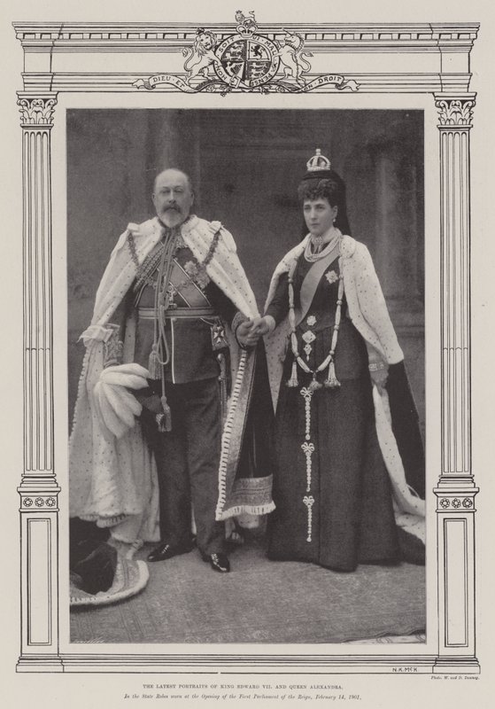 Det siste portrettet av kong Edward VII og dronning Alexandra av English Photographer
