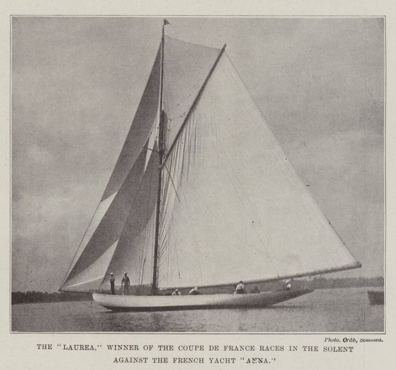 The Laurea, vinner av Coupe de France Races i Solent mot den franske yachten Anna av English Photographer
