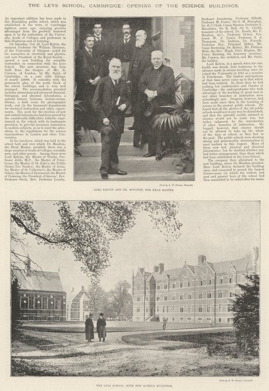 Leys School, Cambridge, åpning av vitenskapsbygningene av English Photographer
