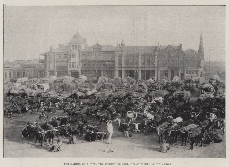 The Making of a City, Morning Market, Johannesburg, Sør-Afrika av English Photographer