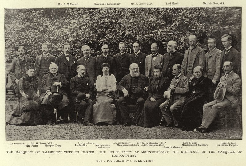 Marquess of Salisbury besøker Ulster, House Party på Mountstewart, residensen til Marquess of Londonderry av English Photographer