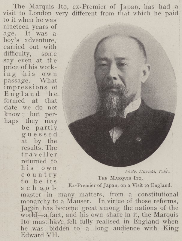 Marquis Ito, tidligere premiere i Japan, på besøk i England av English Photographer