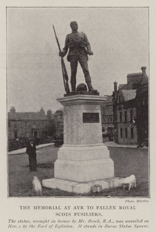 Minnesmerket på Ayr til Fallen Royal Scots Fusiliers av English Photographer