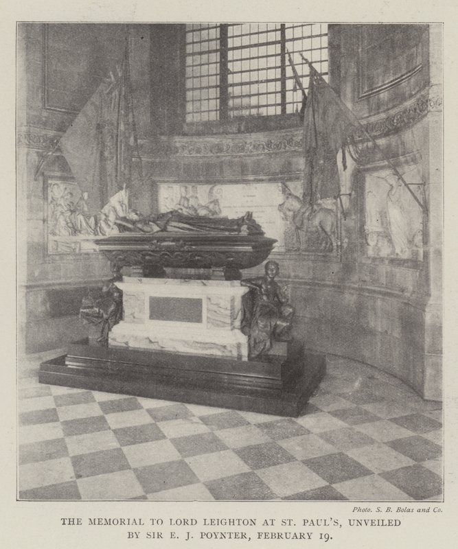 Minnesmerket for Lord Leighton ved St Pauls, avduket av Sir E J Poynter, 19. februar av English Photographer