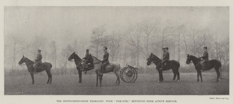 Montgomeryshire Yeomanry, med Pom-Pom, kom tilbake fra Active Service av English Photographer