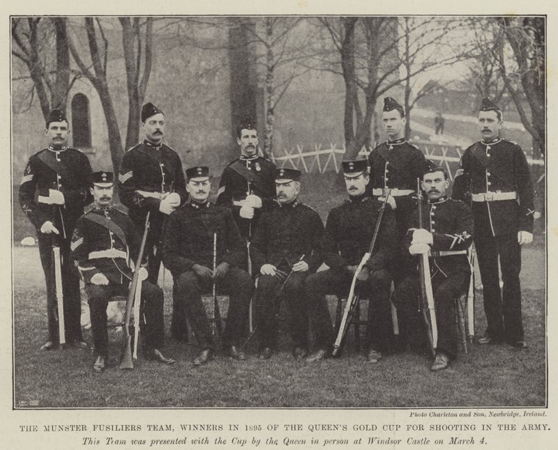 Munster Fusiliers Team, vinnere i 1895 av Queens Gold Cup for skyting i hæren av English Photographer